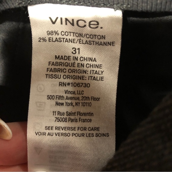 NWT Vince textured heather pattern slim fit Griffith size 31 - Picture 9 of 9